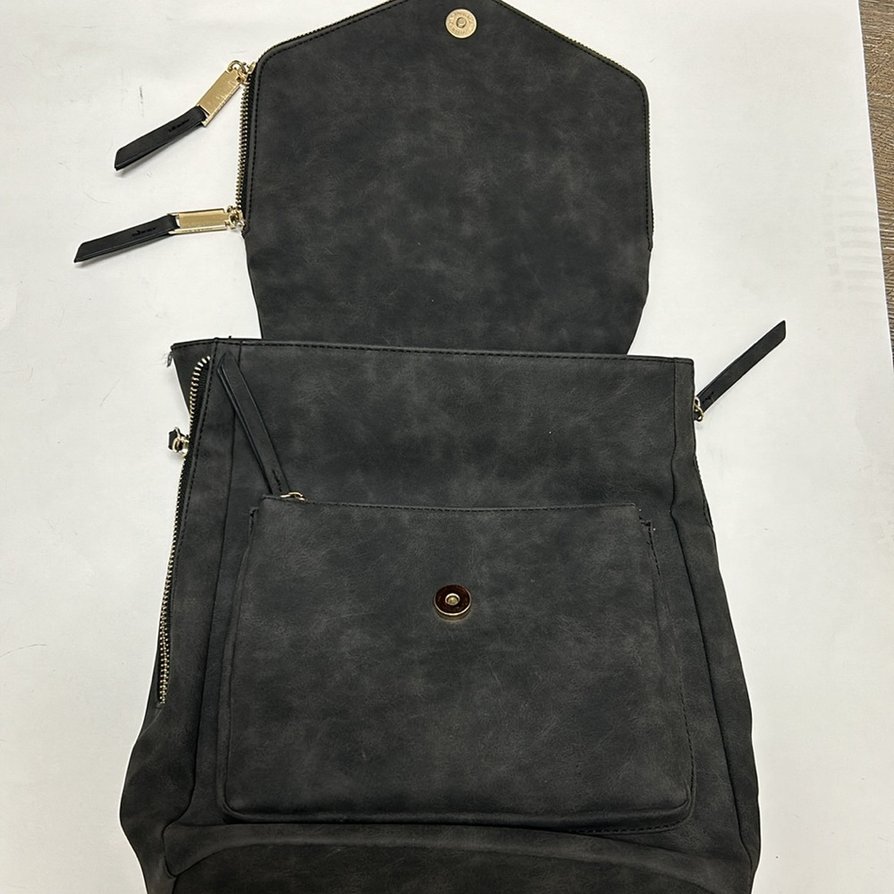 Target Grey Suede Backpack - Picture 4 of 5